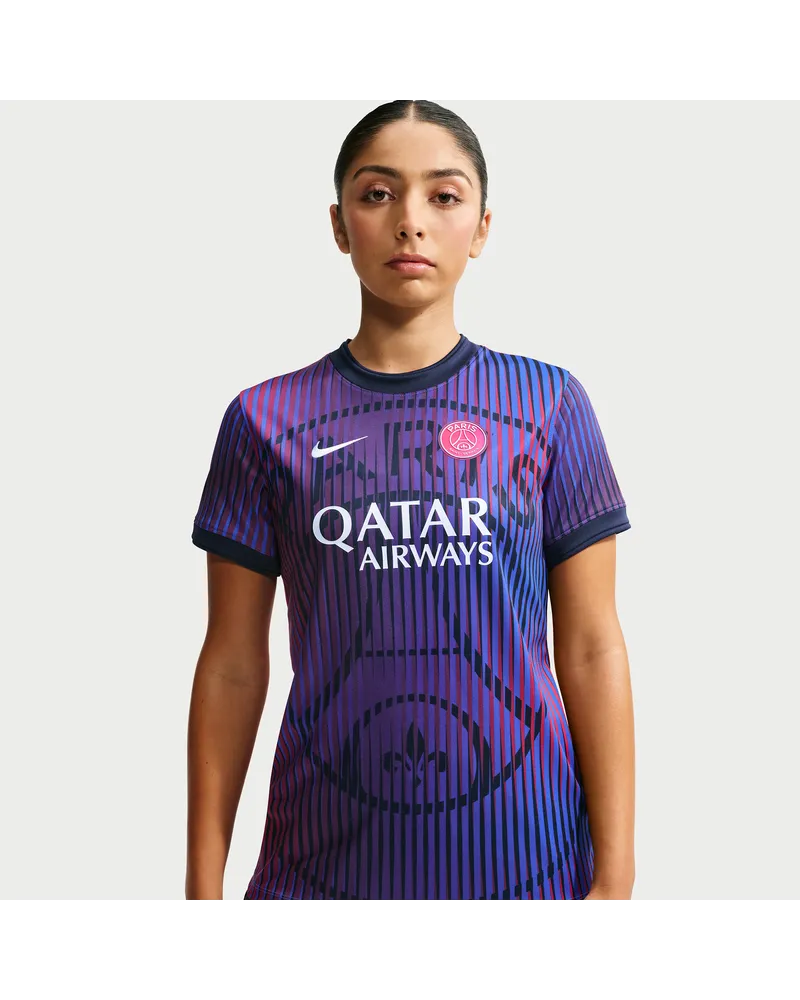 Nike Paris Saint-Germain Away  Dri-FIT Pre-Match-Fußballoberteil (Damen) - Blau Blau