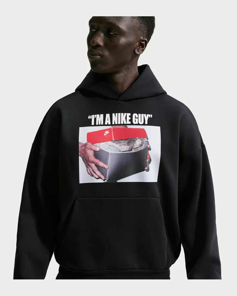 Nike LeBron "Shoe Bag"  angerauter Basketball-Hoodie mit Therma-FIT-Technologie (Herren) - Schwarz Schwarz