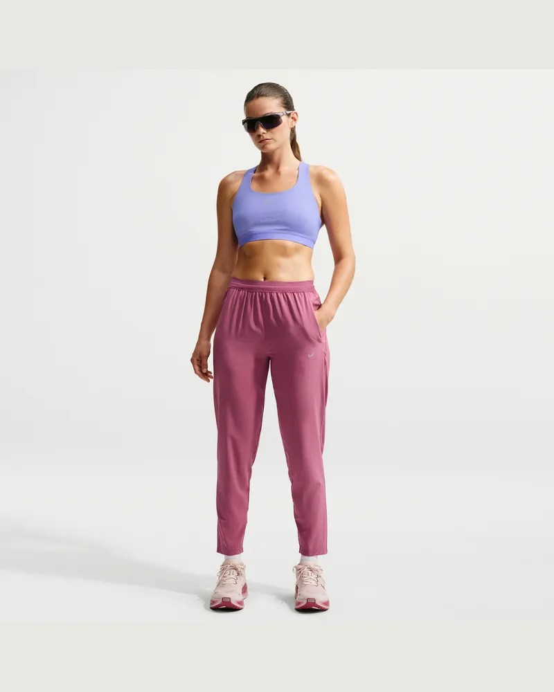 Nike Tempo Dri-FIT 7/8-Laufhose mit mittelhohem Bund (Damen) - Rot Rot