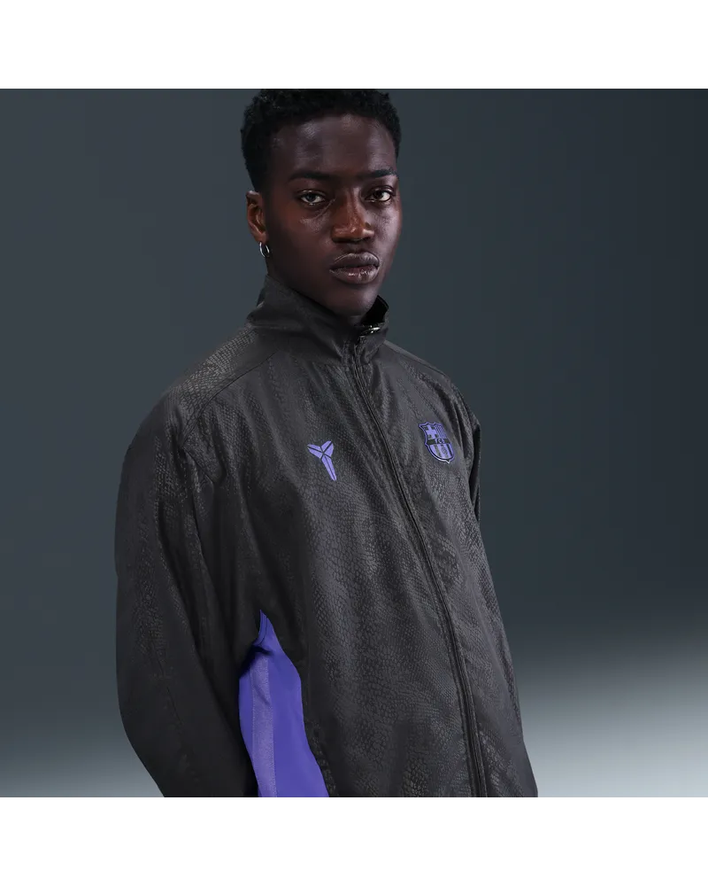 Nike FC Barcelona Away Kobe Fußball-Track-Jacket mit Grafik (Herren) - Schwarz Schwarz