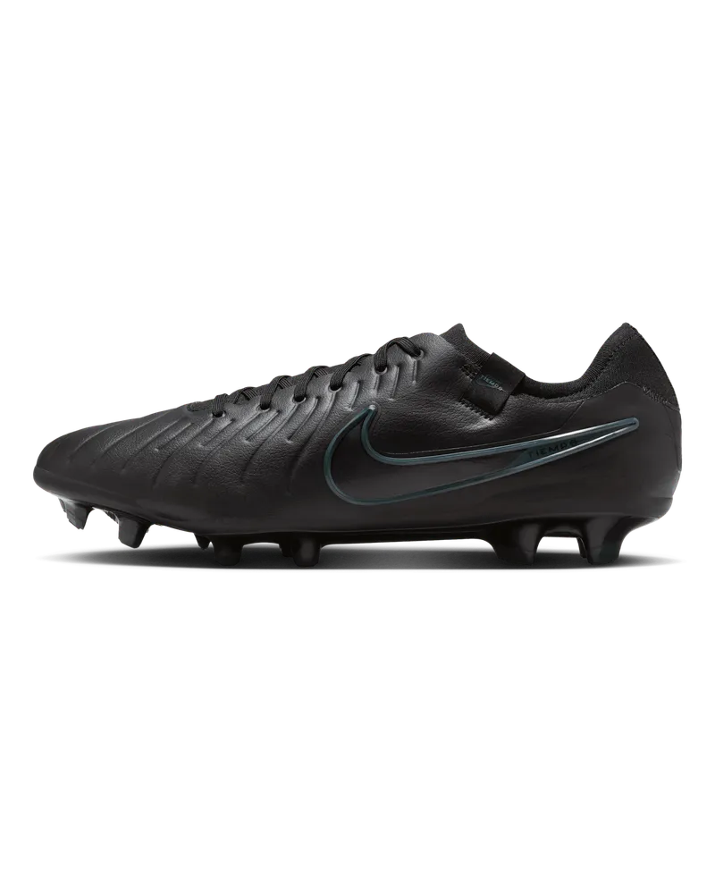 Nike Tiempo Legend 10 Pro Low Top Fußballschuh für normalen Rasen - Schwarz Schwarz
