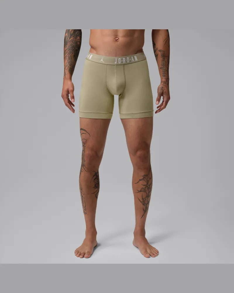 Jordan Flight Essentials Boxershorts aus Baumwolle (Herren, 3er-Pack) - Braun Braun