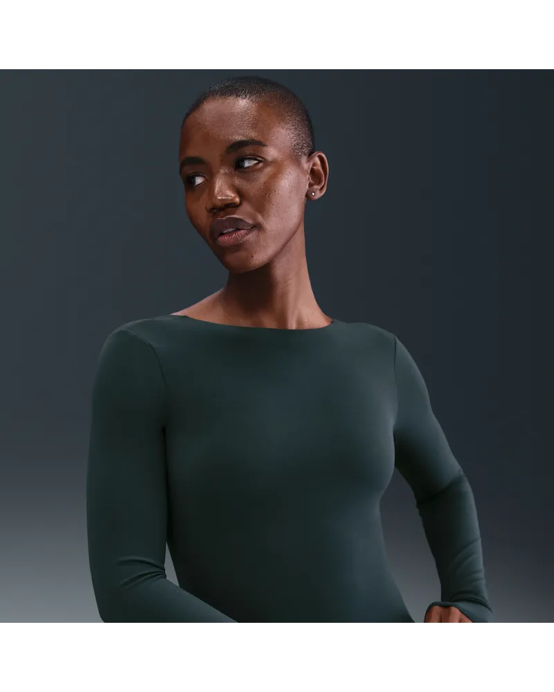 Nike Zenvy Dri-FIT Longsleeve für Damen - Grün Grün