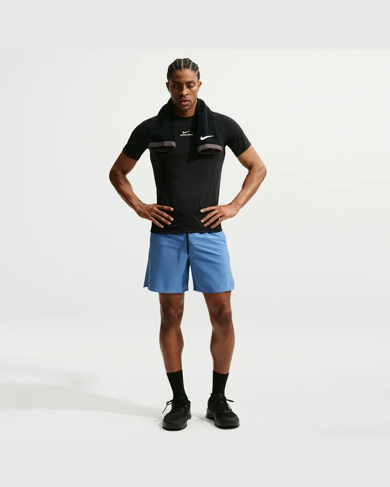 Nike Unlimited vielseitige Dri-FIT Herrenshorts ohne Futter (ca. 18 cm) - Blau Blau