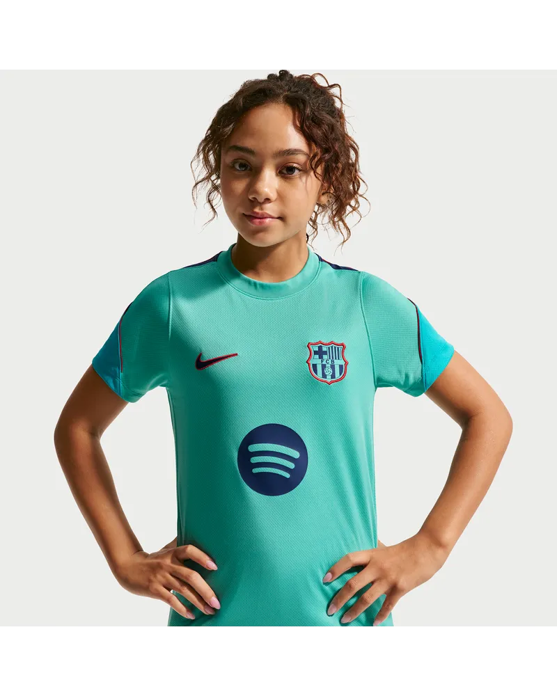 Nike FC Barcelona Strike Third  Football Dri-FIT Kurzarmshirt (ältere Kinder) - Grün Grün