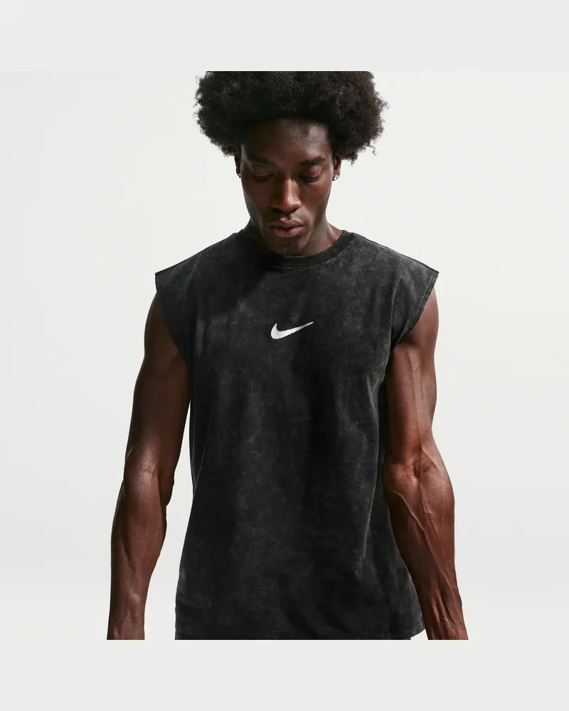 Nike ärmelloses Trainings-T-Shirt (Herren) - Schwarz Schwarz