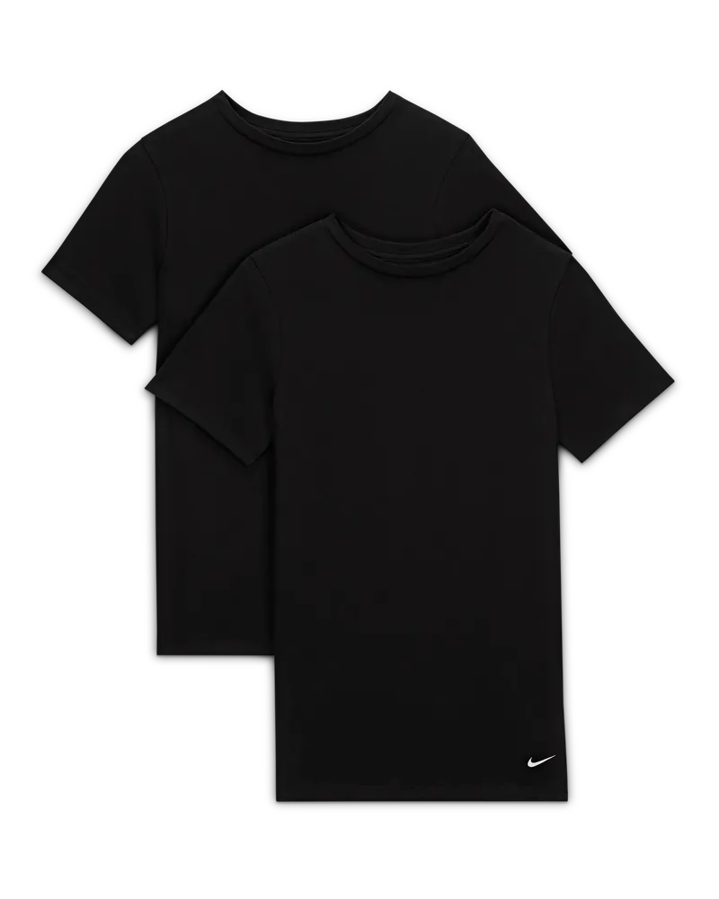 Nike Unterhemd mit Rundhalsausschnitt (ältere Kinder) (2er-Pack) - Schwarz Schwarz