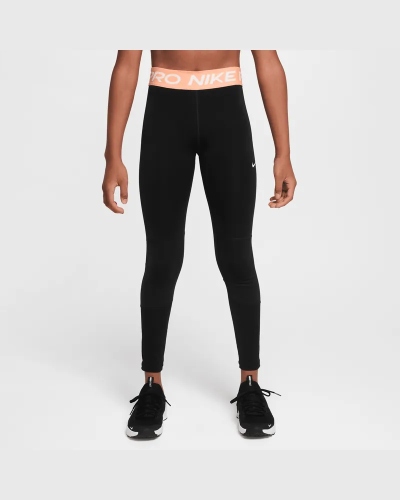 Nike Pro Dri-FIT Leggings für ältere Kinder (Mädchen) - Schwarz Schwarz
