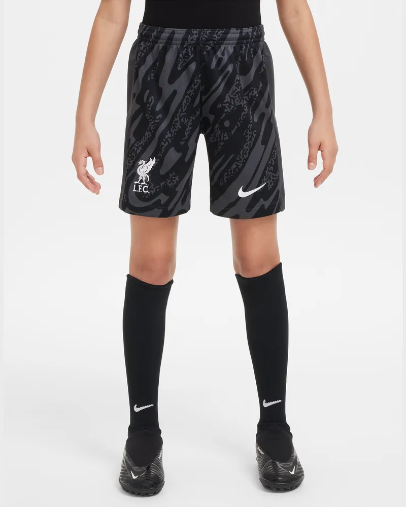 Nike FC Liverpool 2024/25 Stadium Goalkeeper  Replika-Fußballshorts mit Dri-FIT-Technologie (ältere Kinder) - Grau Grau