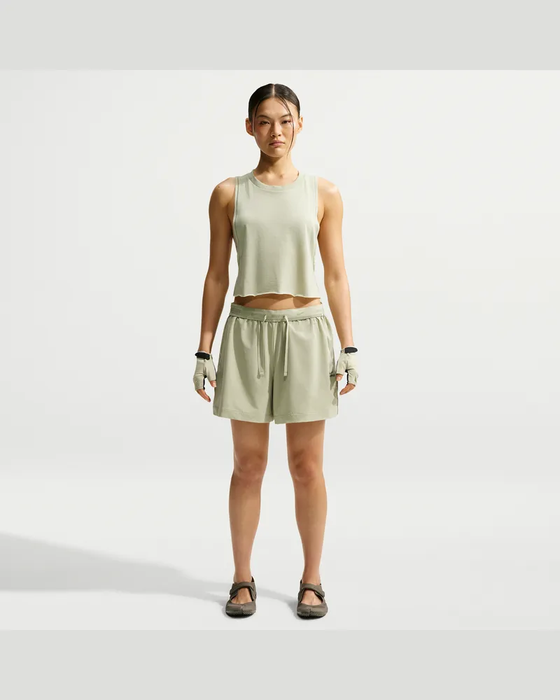 Nike SKIMS Stretch Nylon Track-Shorts (Damen, ca. 13 cm) - Grün Grün