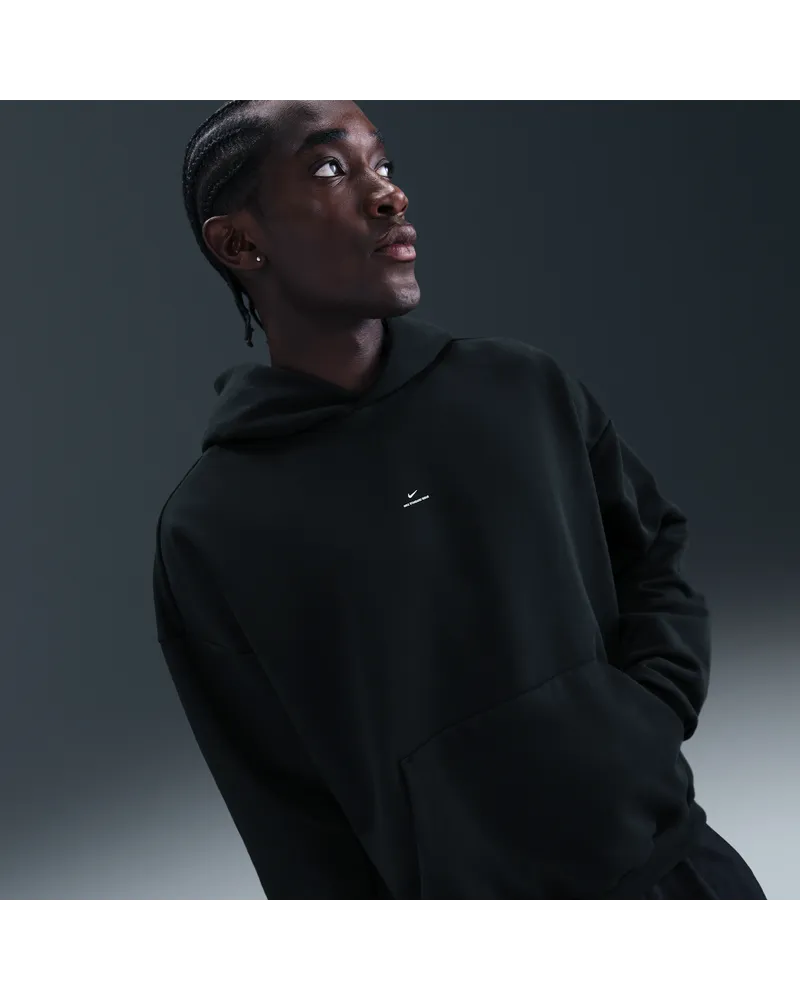 Nike Standard Issue Therma-FIT-Basketball-Hoodie aus gebürstetem Fleece (Herren) - Schwarz Schwarz