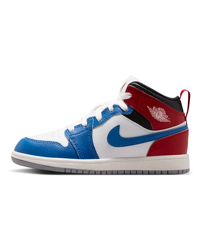 Jordan 1 Mid Schuh für jüngere Kinder - Blau Blau