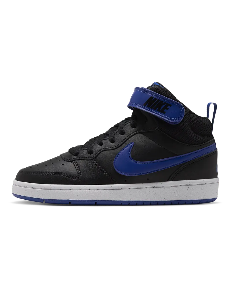 Nike Court Borough Mid 2 Schuh für ältere Kinder - Schwarz Schwarz