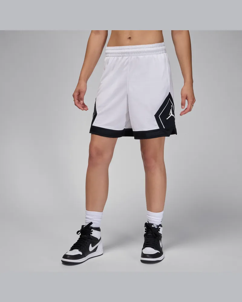 Jordan Sport Diamond Shorts für Damen (ca. 10 cm) - Weiß Weiß