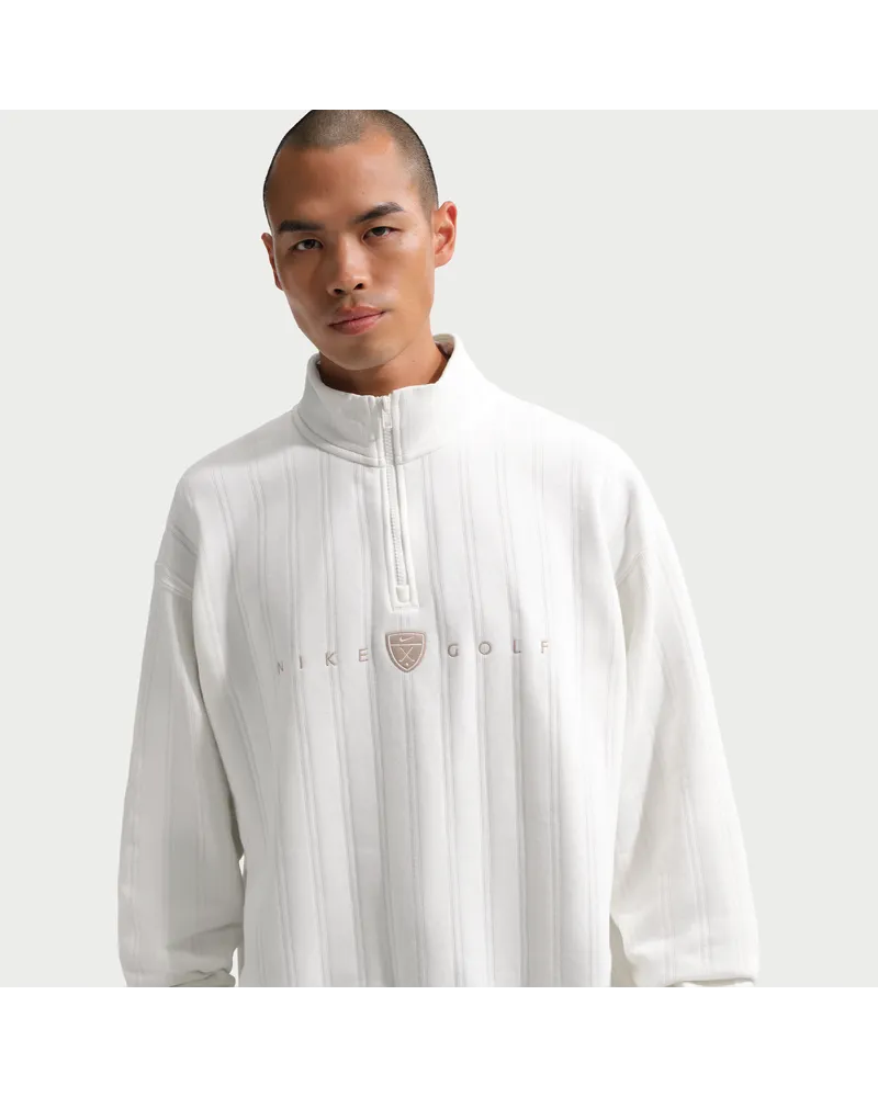 Nike Fairway Fresh Therma-FIT Oversize-Golfoberteil mit Halbreißverschluss für Herren - Weiß Weiß