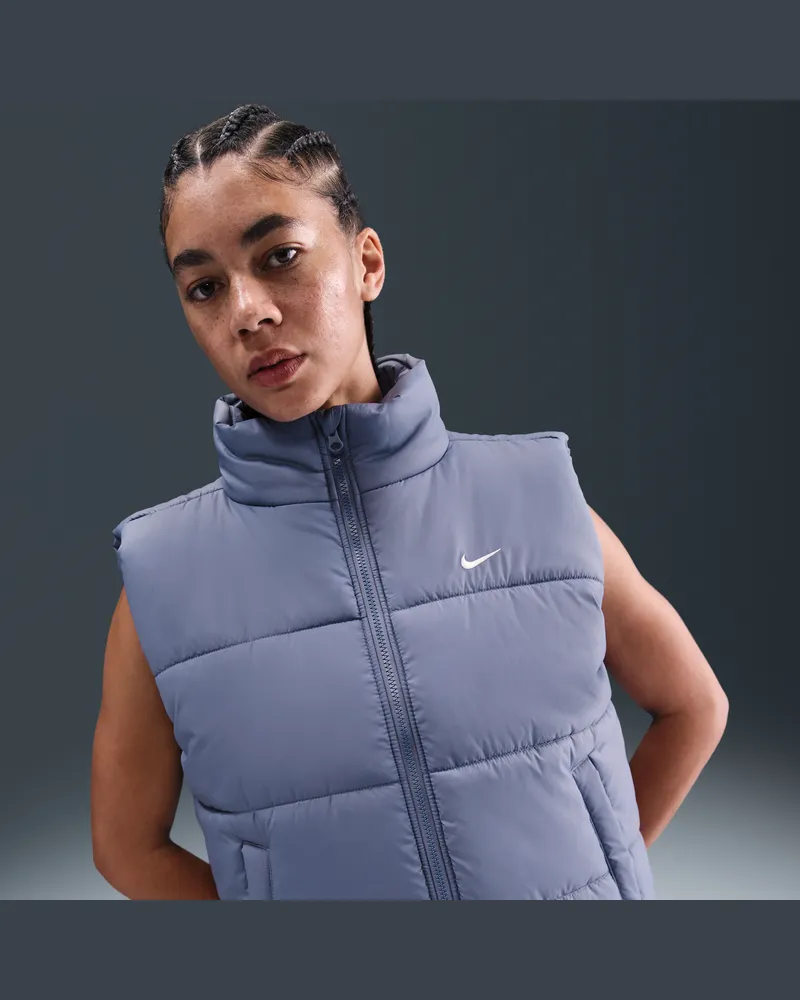 Nike Classic Puffer Therma-FIT Weste mit lockerer Passform für Damen - Blau Blau