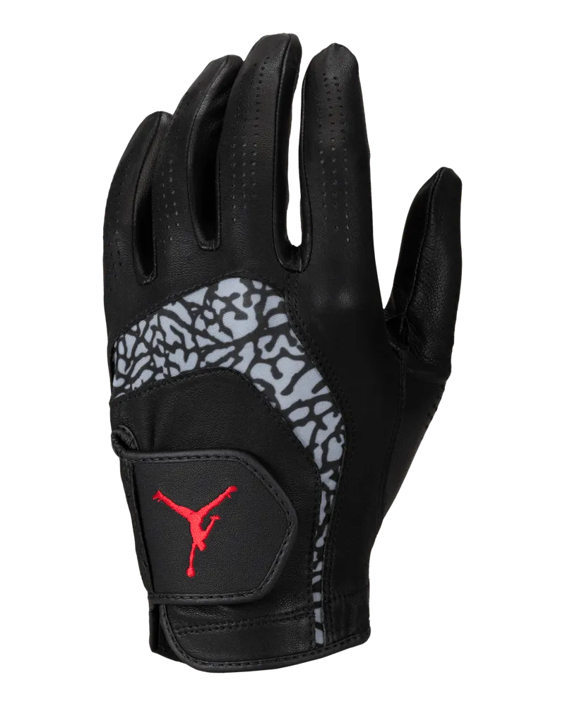 Jordan Tour regulärer Golfhandschuh (links) - Schwarz Schwarz