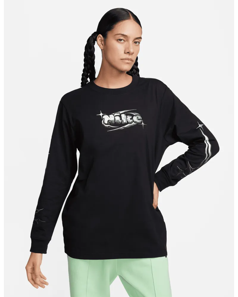 Nike Sportswear Longsleeve für Damen - Schwarz Schwarz