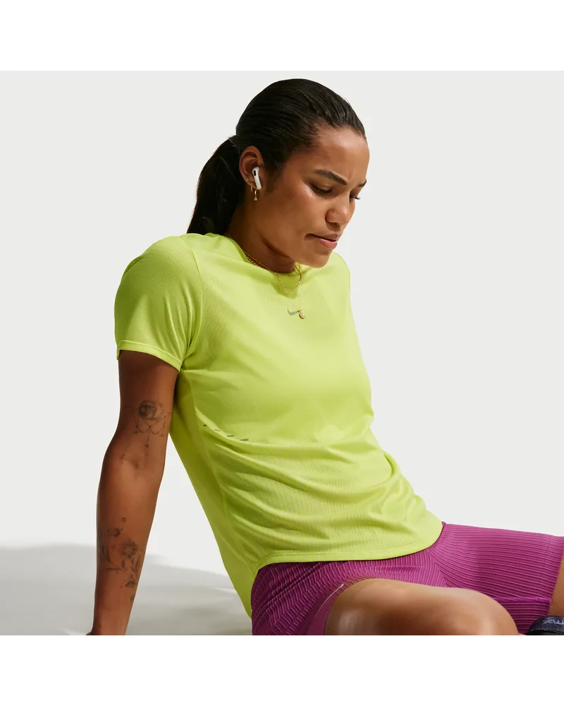 Nike Swift Aero-FIT Kurzarm-Laufoberteil (Damen) - Gelb Gelb