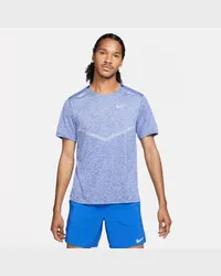 Nike Rise 365 Dri-FIT Kurzarm-Laufoberteil für Herren - Blau Blau