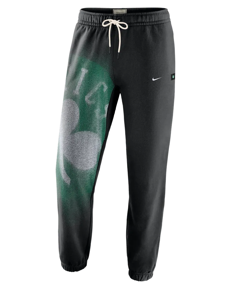 Nike Boston Celtics Standard Issue Fleece-Basketballhose für Herren - Schwarz Schwarz