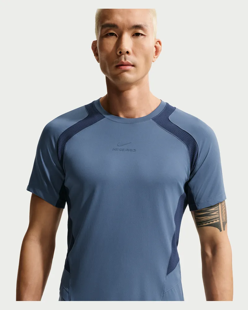 Nike Pro Training Dri-FIT ADV Kurzarmshirt (Herren) - Blau Blau