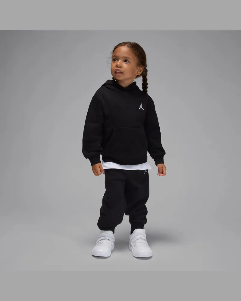 Jordan Brooklyn Fleece 2-teiliges Hoodie-Set (Kleinkinder) - Schwarz Schwarz
