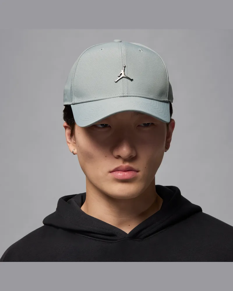 Jordan Rise strukturierte Cap mit Jumpman aus Metall - Grau Grau