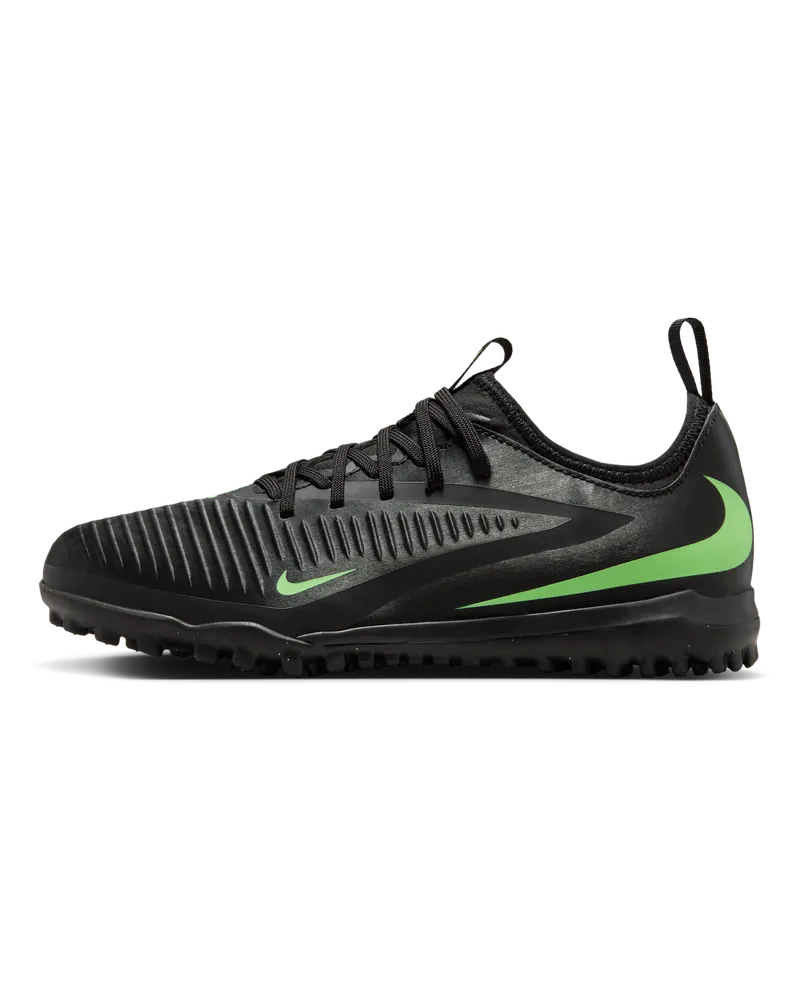 Nike Jr. Phantom 6 Low Academy Fußballschuh für Turf (ältere Kinder) - Schwarz Schwarz