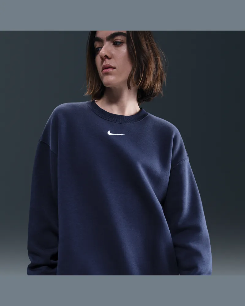 Nike Sportswear Phoenix Fleece Oversize-Damen-Sweatshirt mit Rundhalsausschnitt - Blau Blau