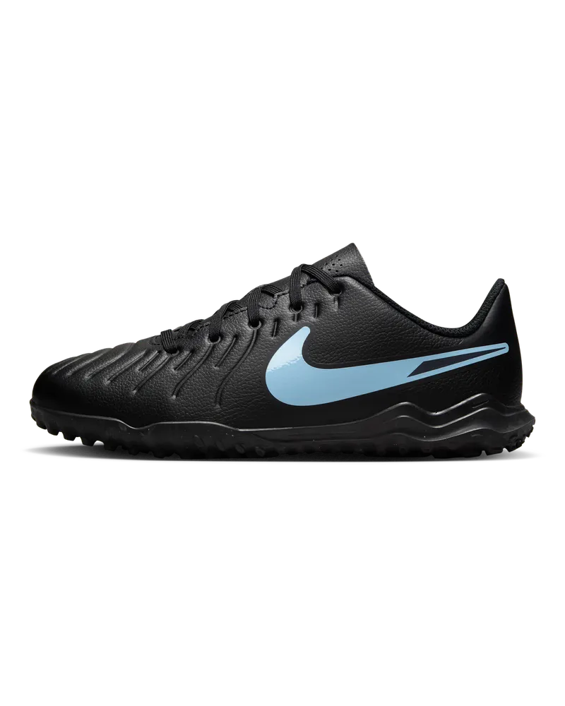 Nike Jr. Tiempo Legend 10 Club Low Top Fußballschuh für Turf für jüngere/ältere Kinder - Schwarz Schwarz