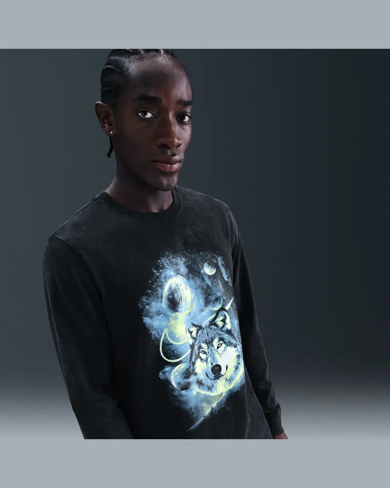 Nike Basketball-Longsleeve (Herren) - Schwarz Schwarz