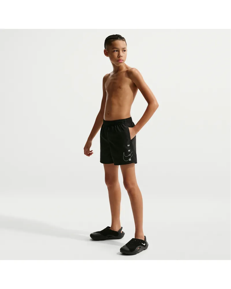 Nike Swim Split Logo Lap Volley-Shorts (Jungen, ca. 10 cm) - Schwarz Schwarz