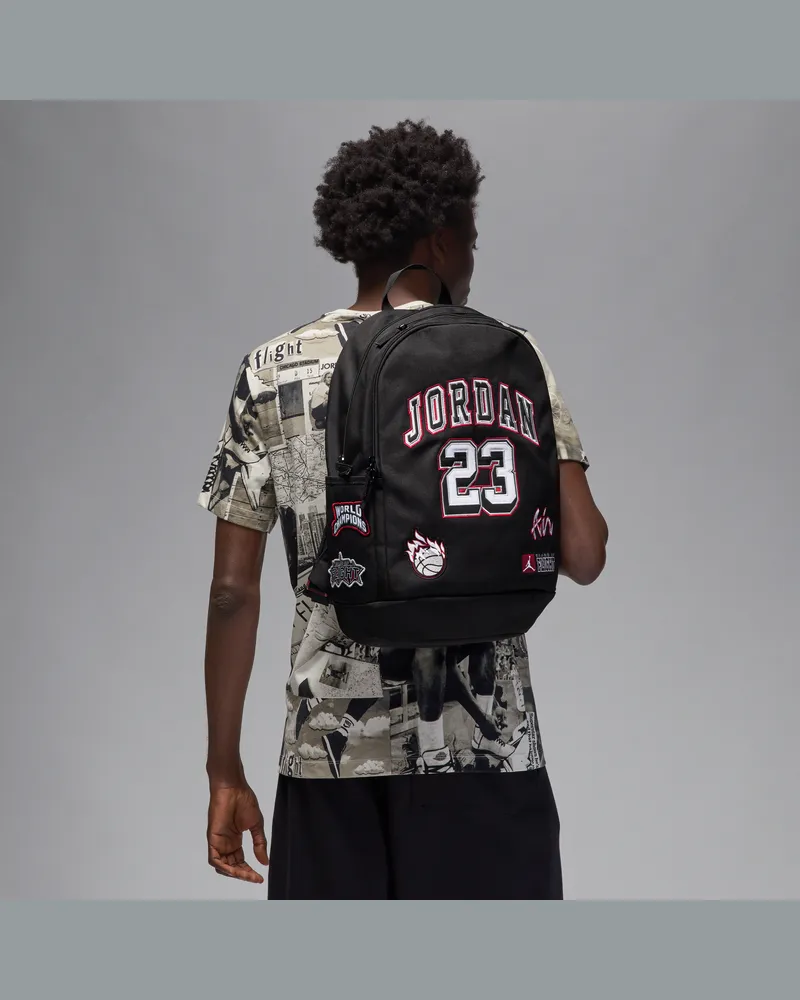 Jordan Patch Backpack Rucksack für ältere Kinder (27 l) - Schwarz Schwarz