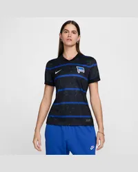 Nike Hertha BSC 2024/25 Stadium Away  Replica Fußballtrikot mit Dri-FIT-Technologie für Damen - Schwarz Schwarz