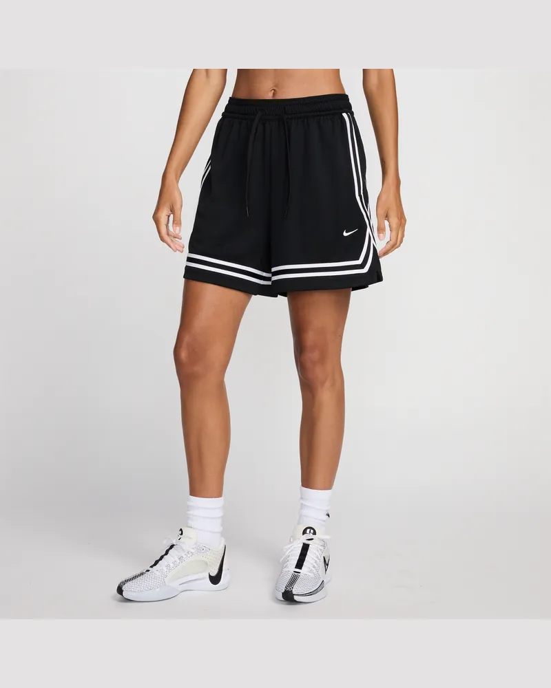 Nike Crossover Basketballshorts mit Dri-Fit-Technologie (ca. 13 cm) (Damen) - Schwarz Schwarz