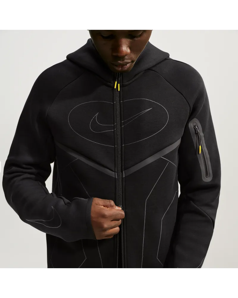 Nike Tech Fleece Windrunner-Kapuzenjacke (Herren) - Schwarz Schwarz