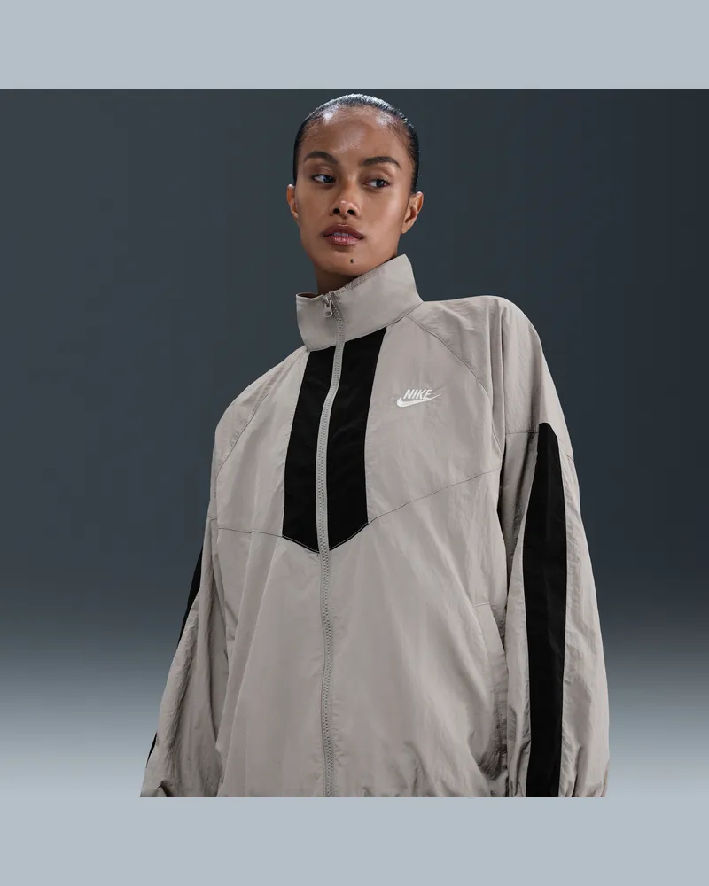 Nike Windrunner Oversize-Jacke (Damen) - Grau Grau
