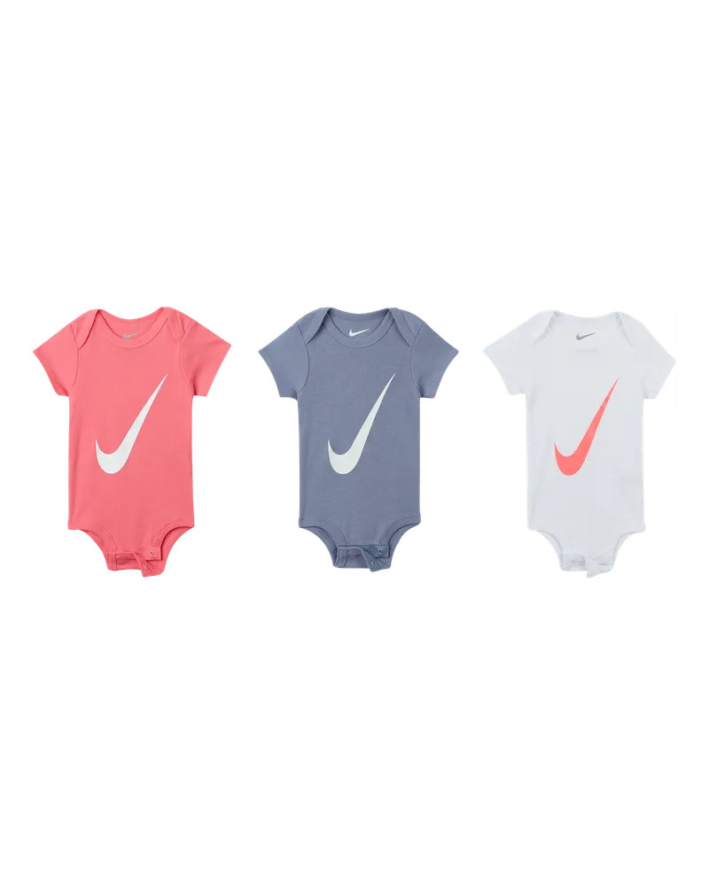 Nike Bodysuit-Set für Babys (0–6 M) (3er-Pack) - Pink Pink