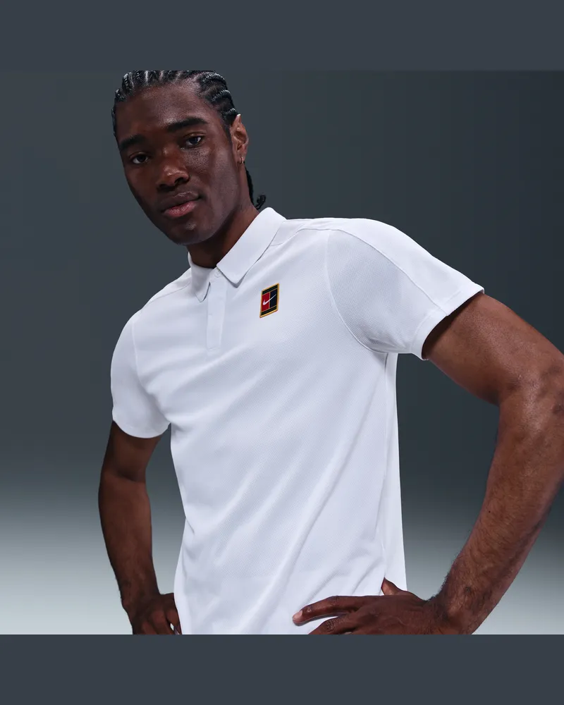 Nike Court Slam Dri-FIT ADV-Tennis-Poloshirt (Herren) - Weiß Weiß