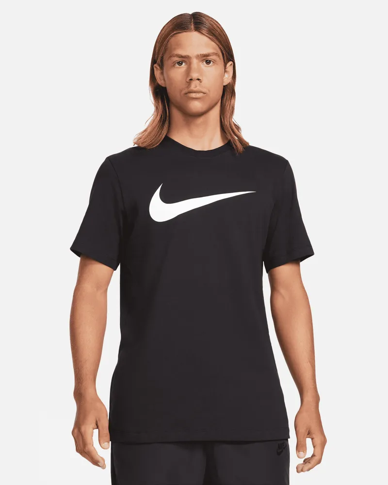 Nike Swoosh Herren-T-Shirt - Schwarz Schwarz