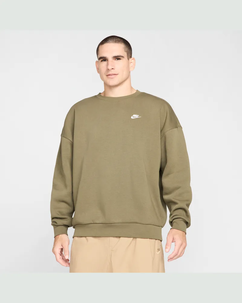 Nike Sportswear Club extragroßes Fleece-Sweatshirt mit Rundhalsausschnitt (Herren) - Grün Grün