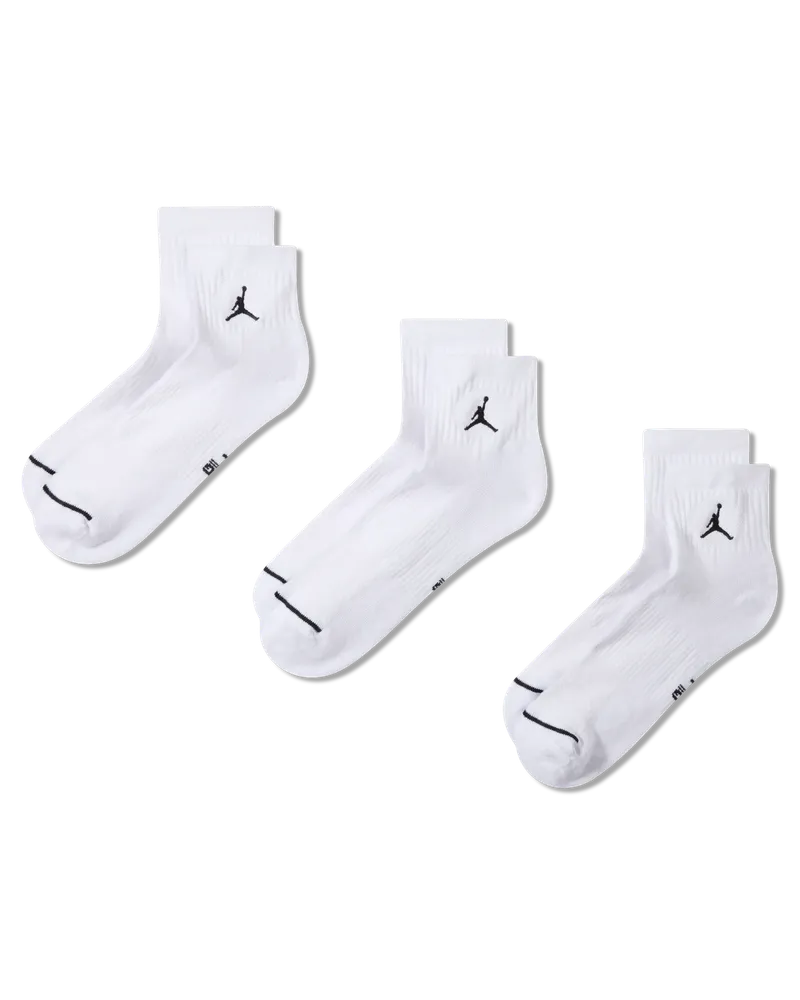 Jordan Knöchelsocken für jeden Tag (3 Paar) - Weiß Weiß