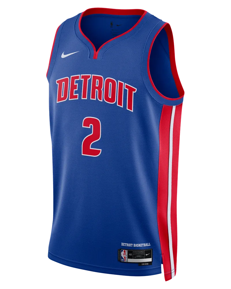 Nike Detroit Pistons Icon Edition  Dri-FIT NBA Swingman Trikot für Herren - Blau Blau