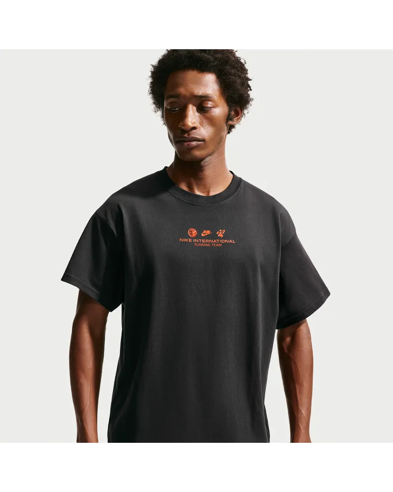 Nike Herren-Lauf-T-Shirt - Schwarz Schwarz