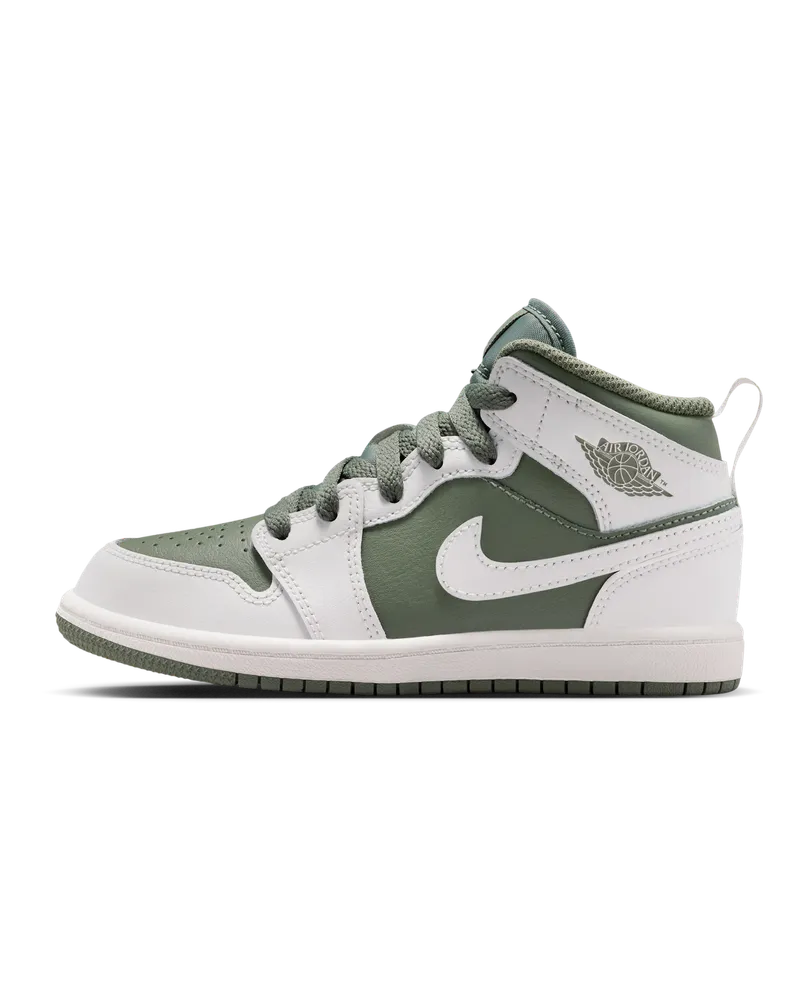 Jordan 1 Mid Schuh für jüngere Kinder - Weiß Weiß