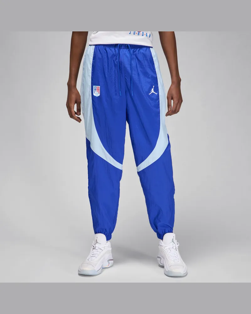 Nike Jordan Sport Jam X FéDéRation FrançAise De Basketball Warm Up Hose FüR Herren Blau