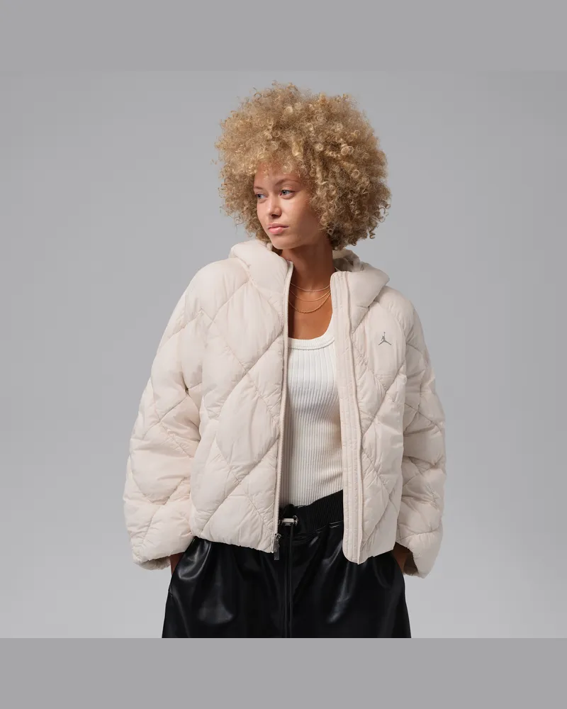 Jordan Brooklyn Puffer-Jacke (Damen) - Weiß Weiß