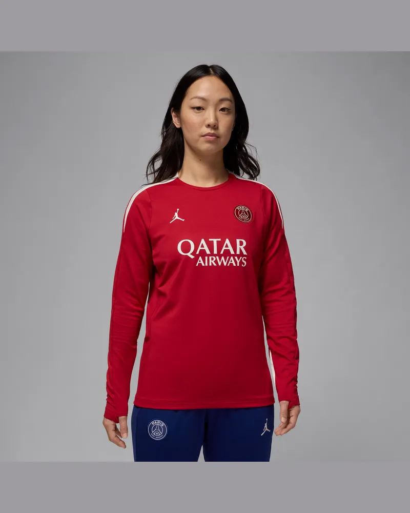 Jordan Paris Saint-Germain Strike Fourth  Dri-FIT Fußball-Strickoberteil mit Rundhalsausschnitt (Damen) - Rot Rot