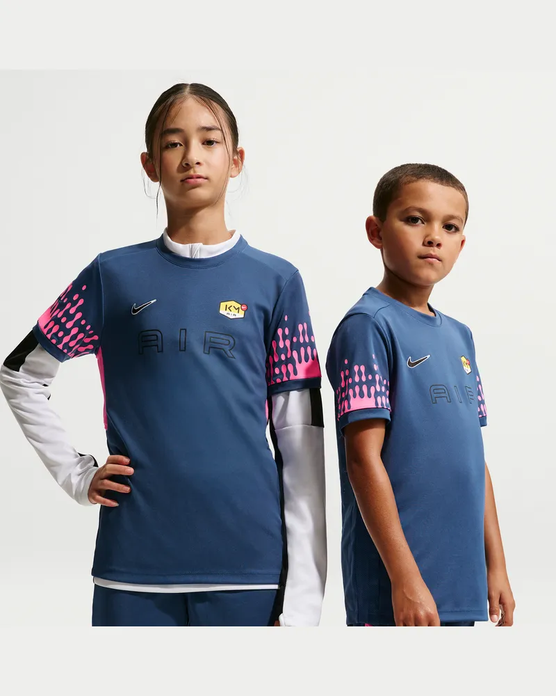 Nike Kylian Mbappé Academy Dri-FIT-Fußballoberteil (ältere Kinder) - Blau Blau